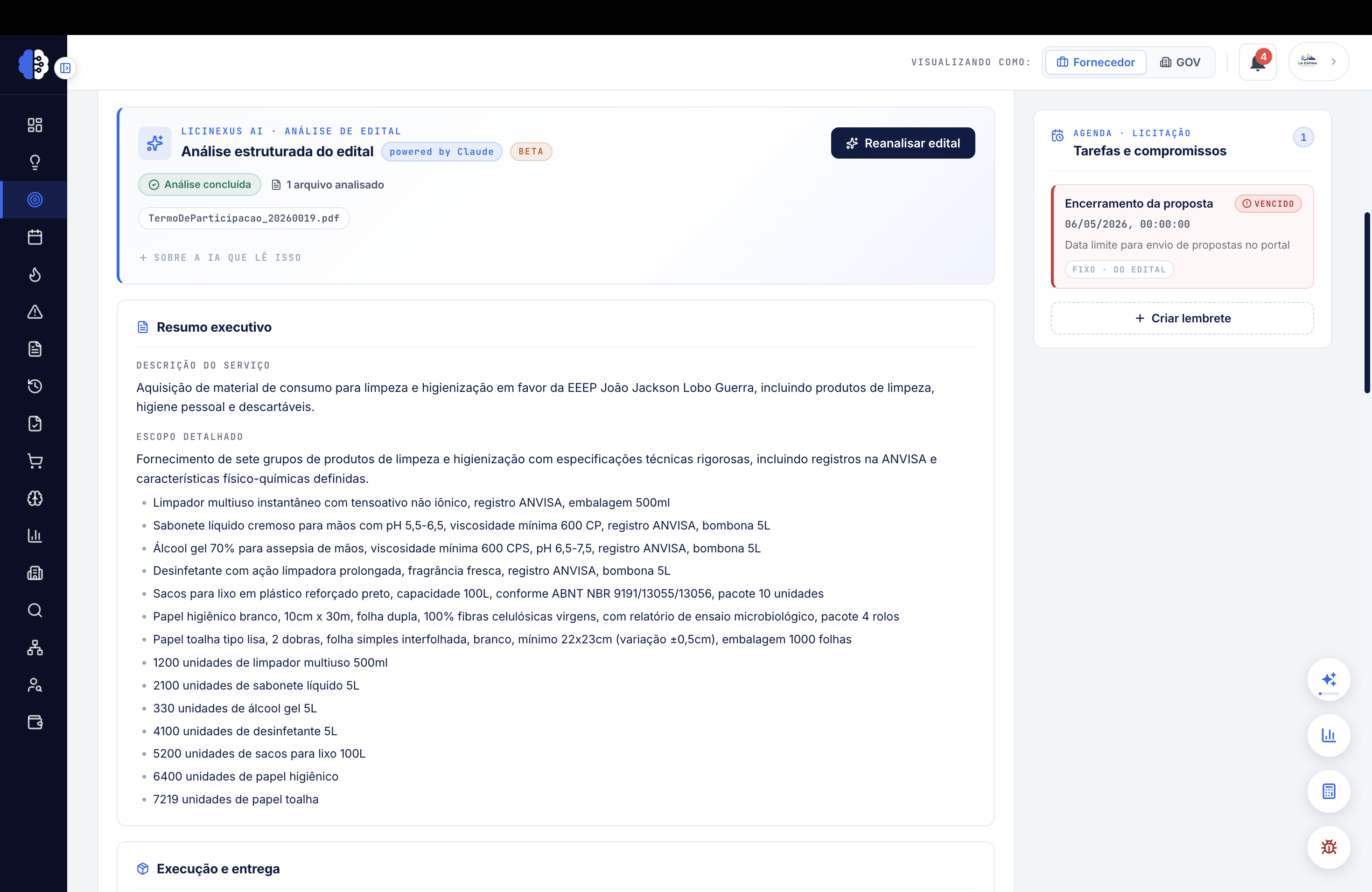Envie o PDF e a IA lê o edital por você